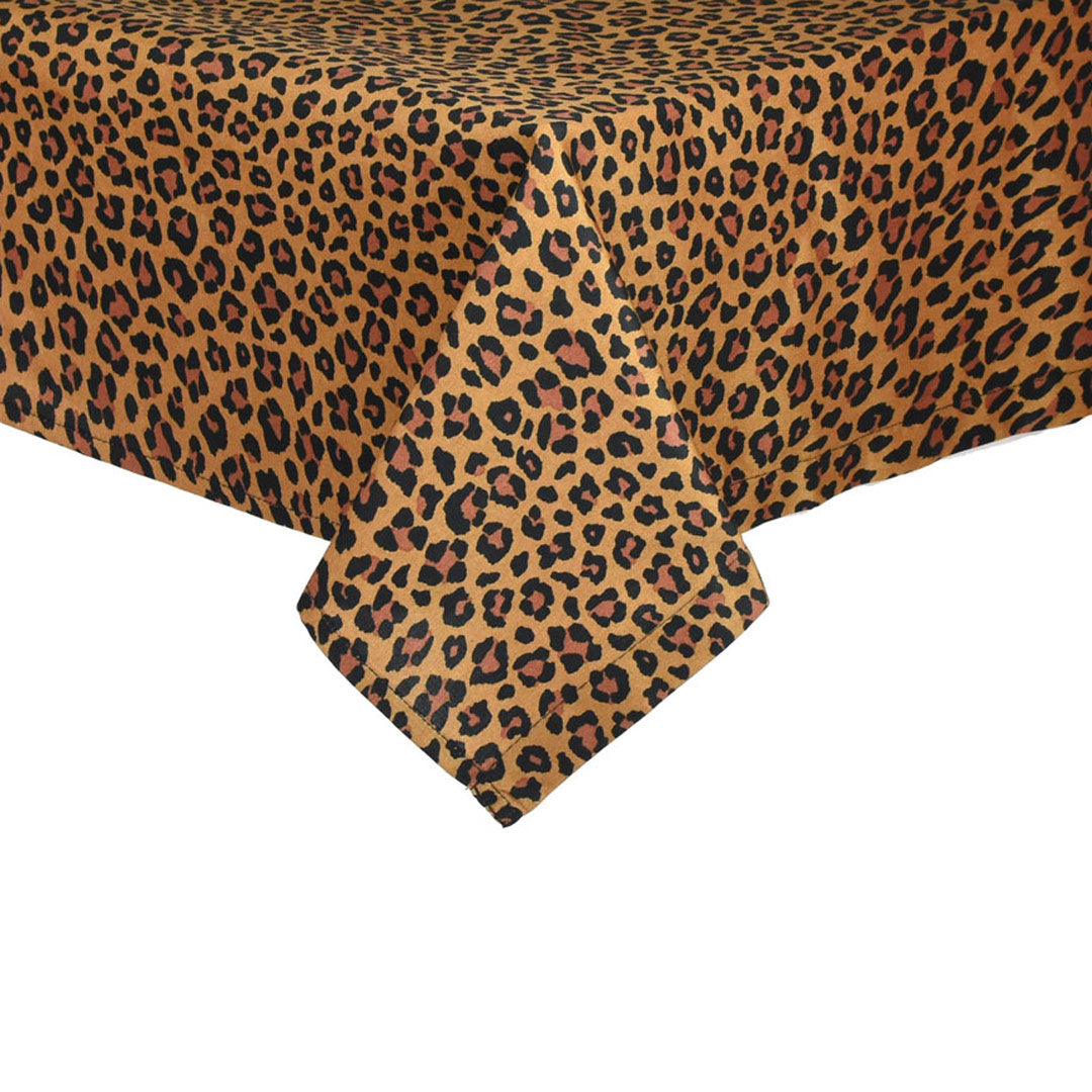 Wild Side Leopard Tablecloths - Natural