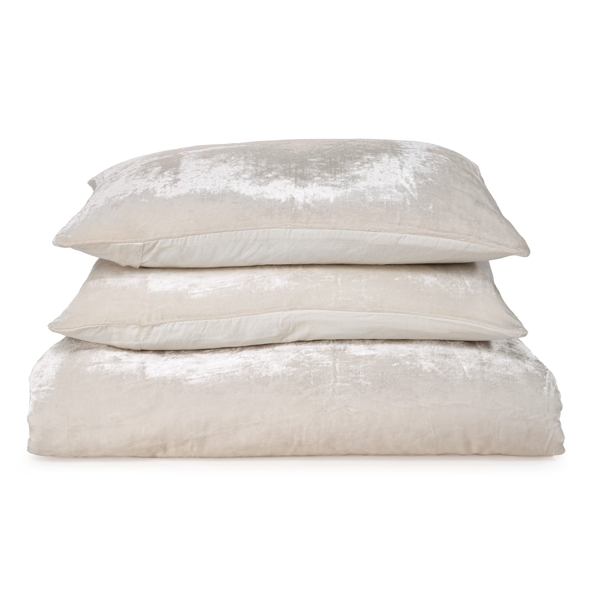 Ivory Velvet Duvet Cover Set Sin in Linen