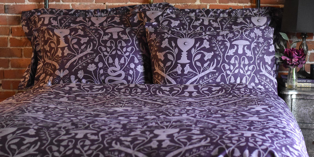 Purple Bedding witchy style