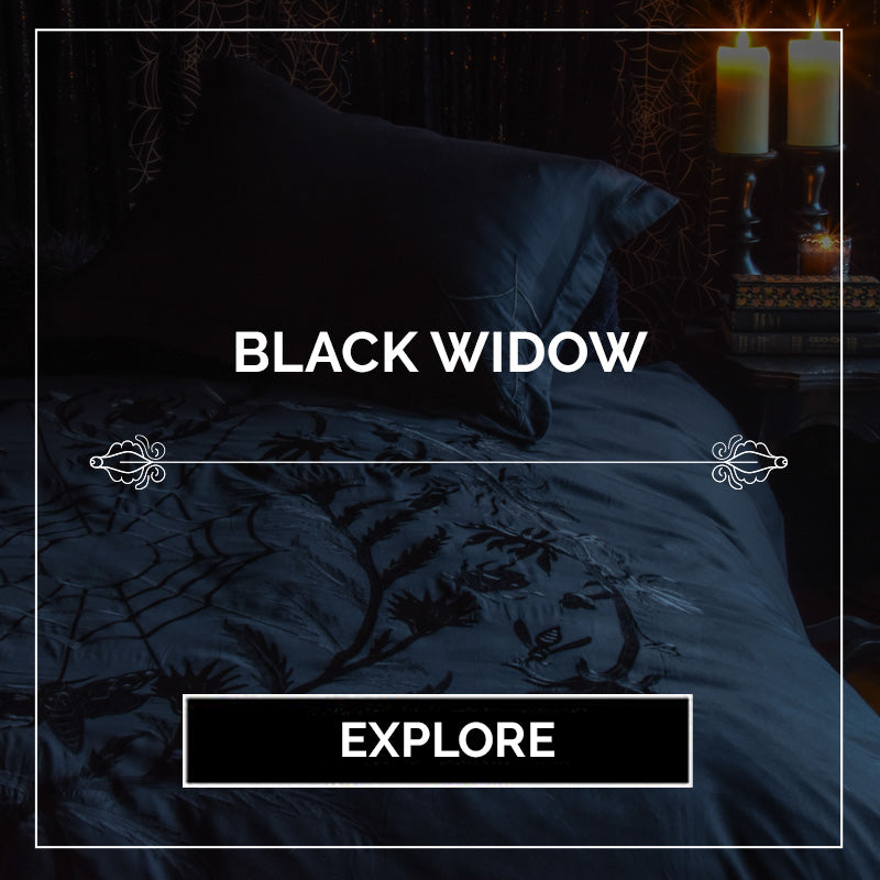 Black Widow Embroidered Bedding