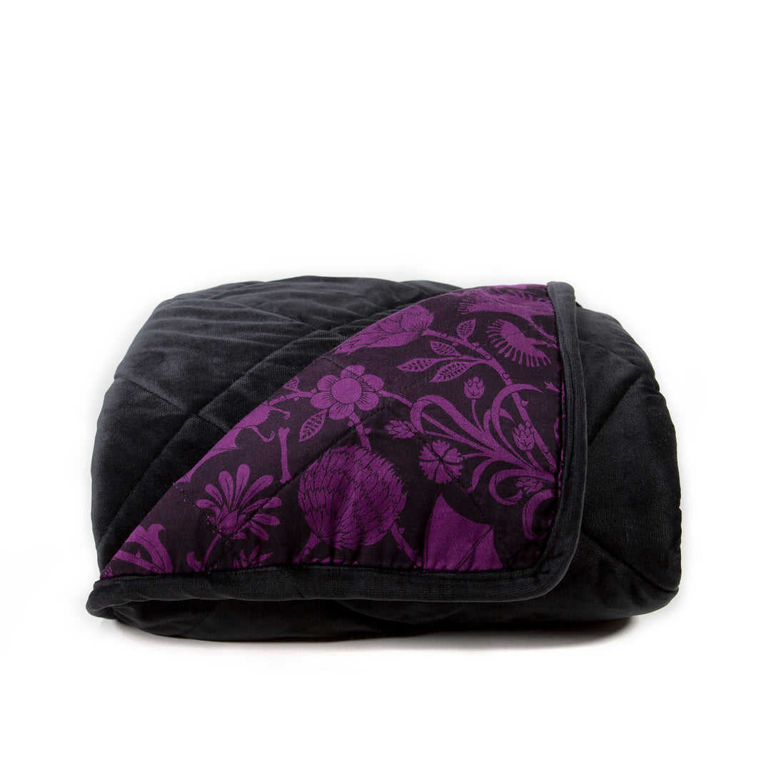 Velvet Blanket - Black with Purple Elysian Fields