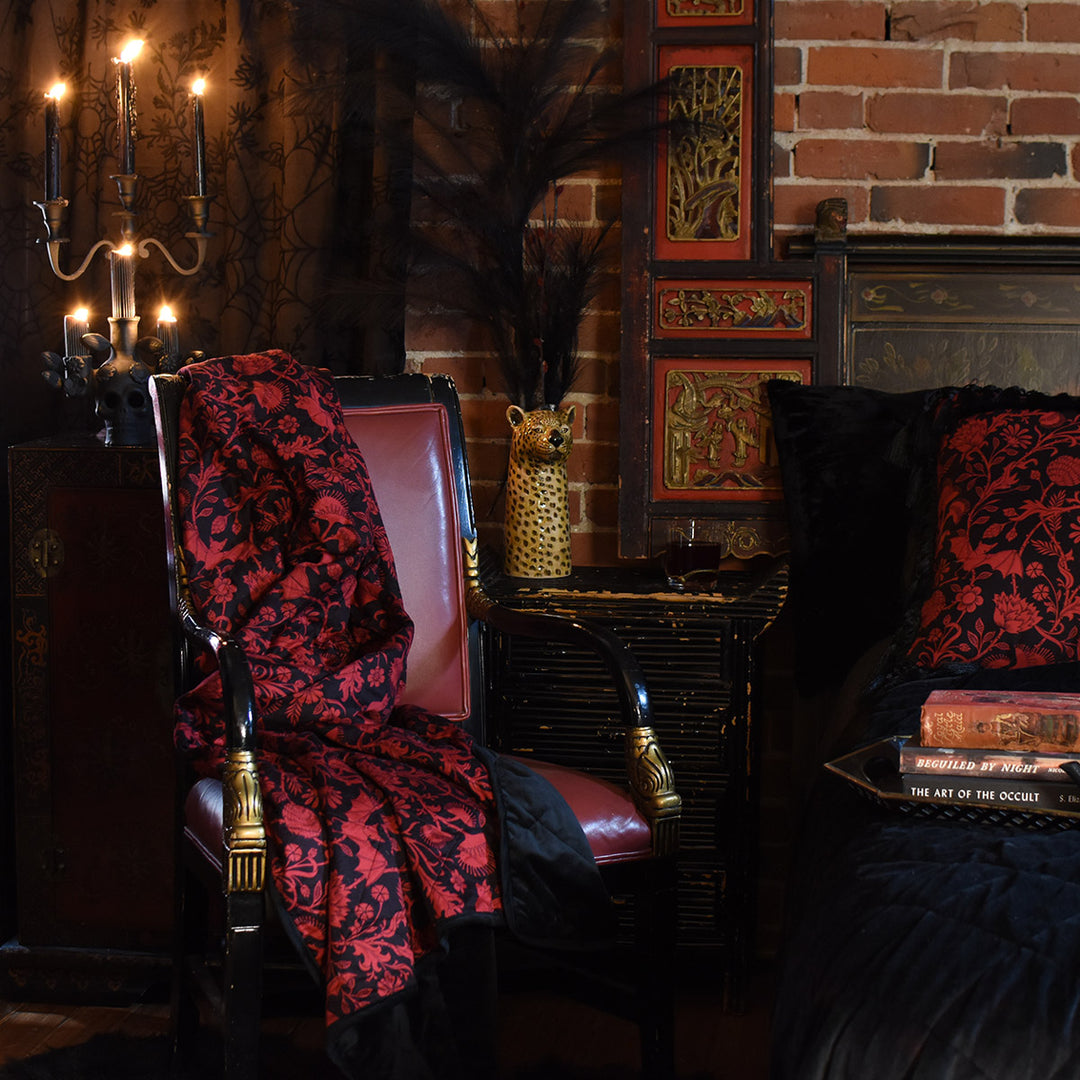 Scarlet Bat Velvet Blanket