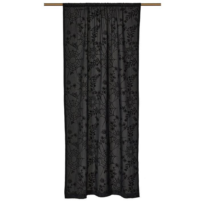 Spider Web Lace Curtain - Black