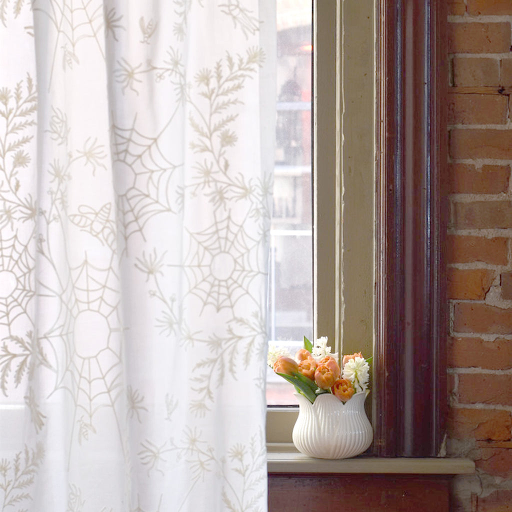 Spider Web Lace Curtain - Ivory – Sin in Linen