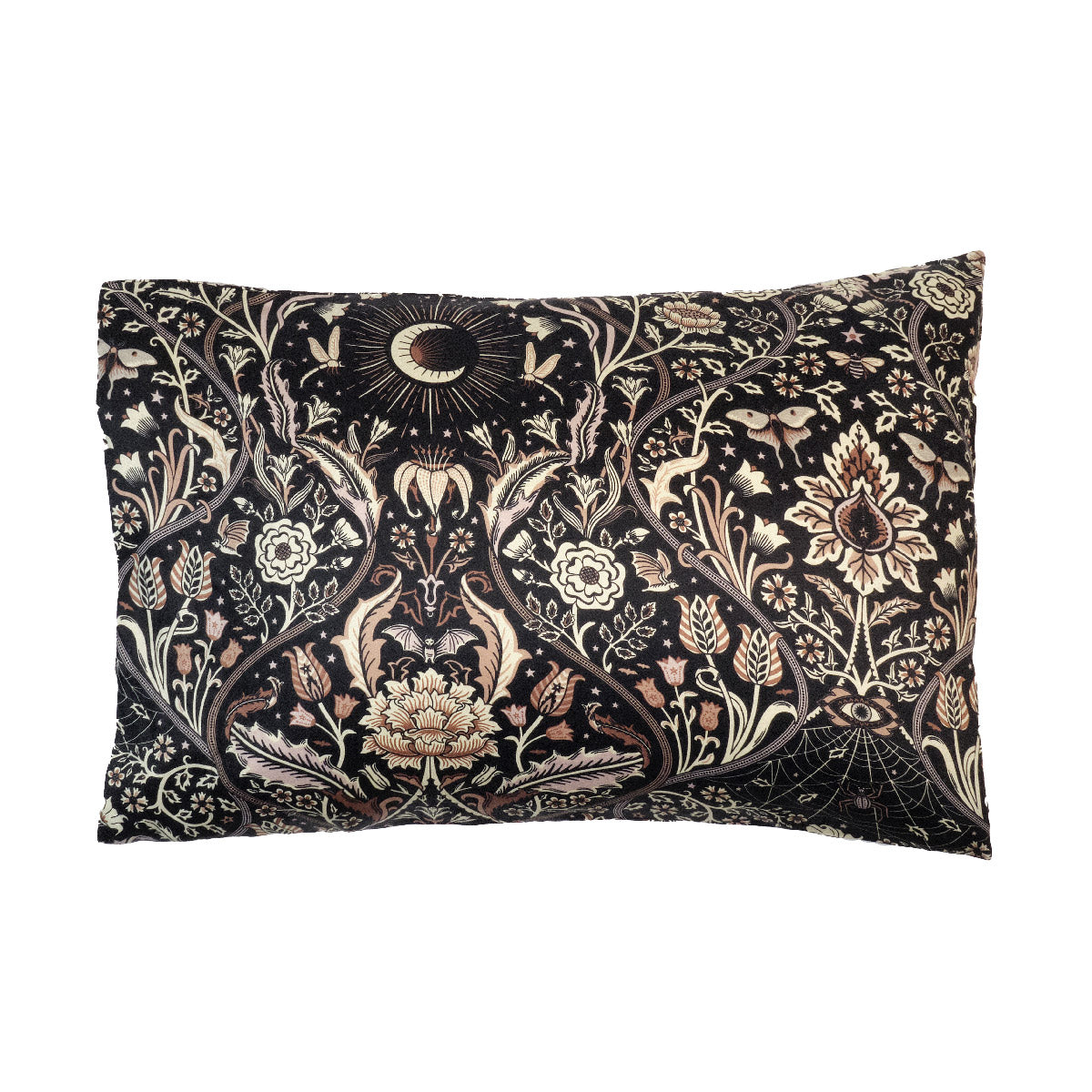 Night Garden Pillowcases and Shams - Black