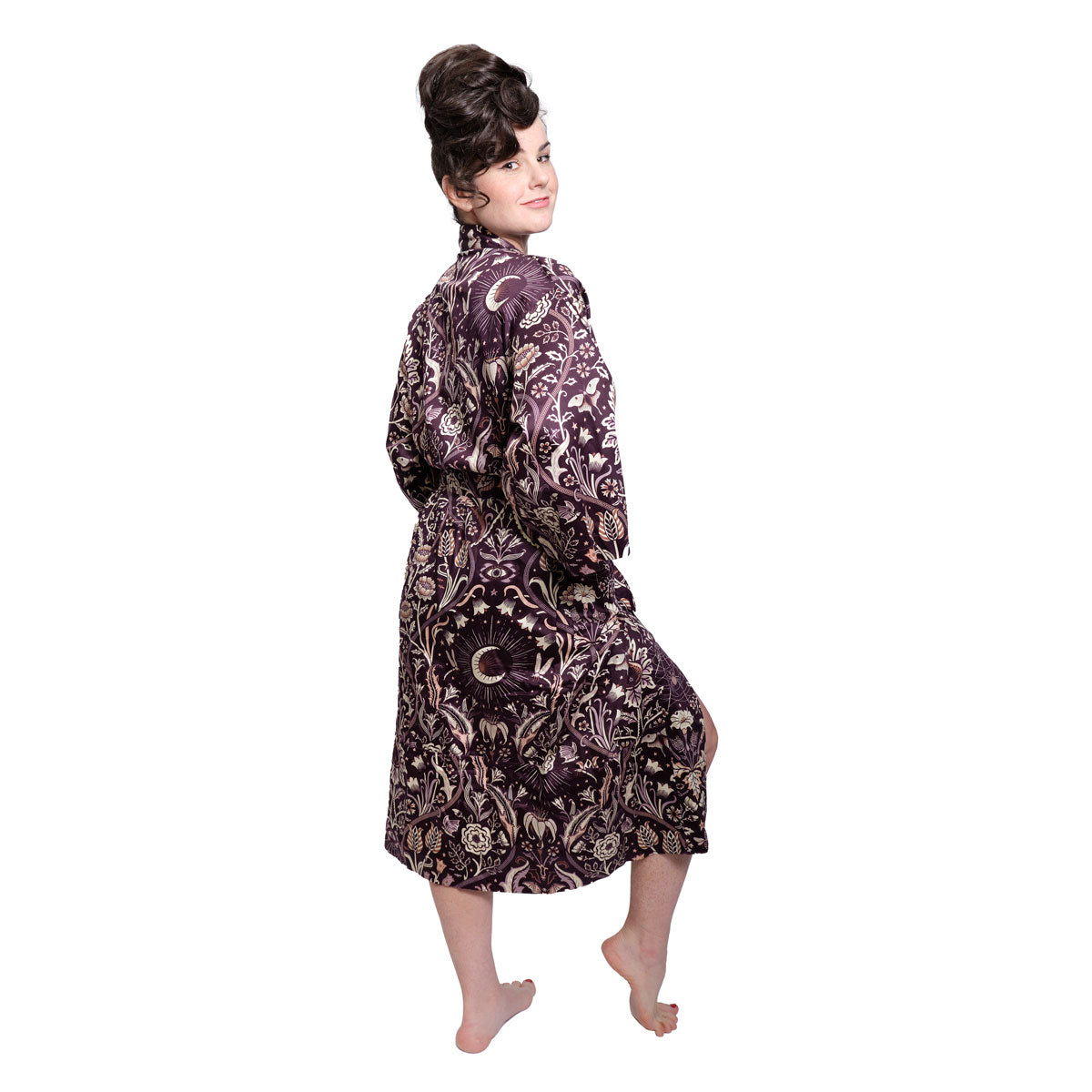 P Robe Night Garden Robe in Plum - Sleepwear by Sin in Linen