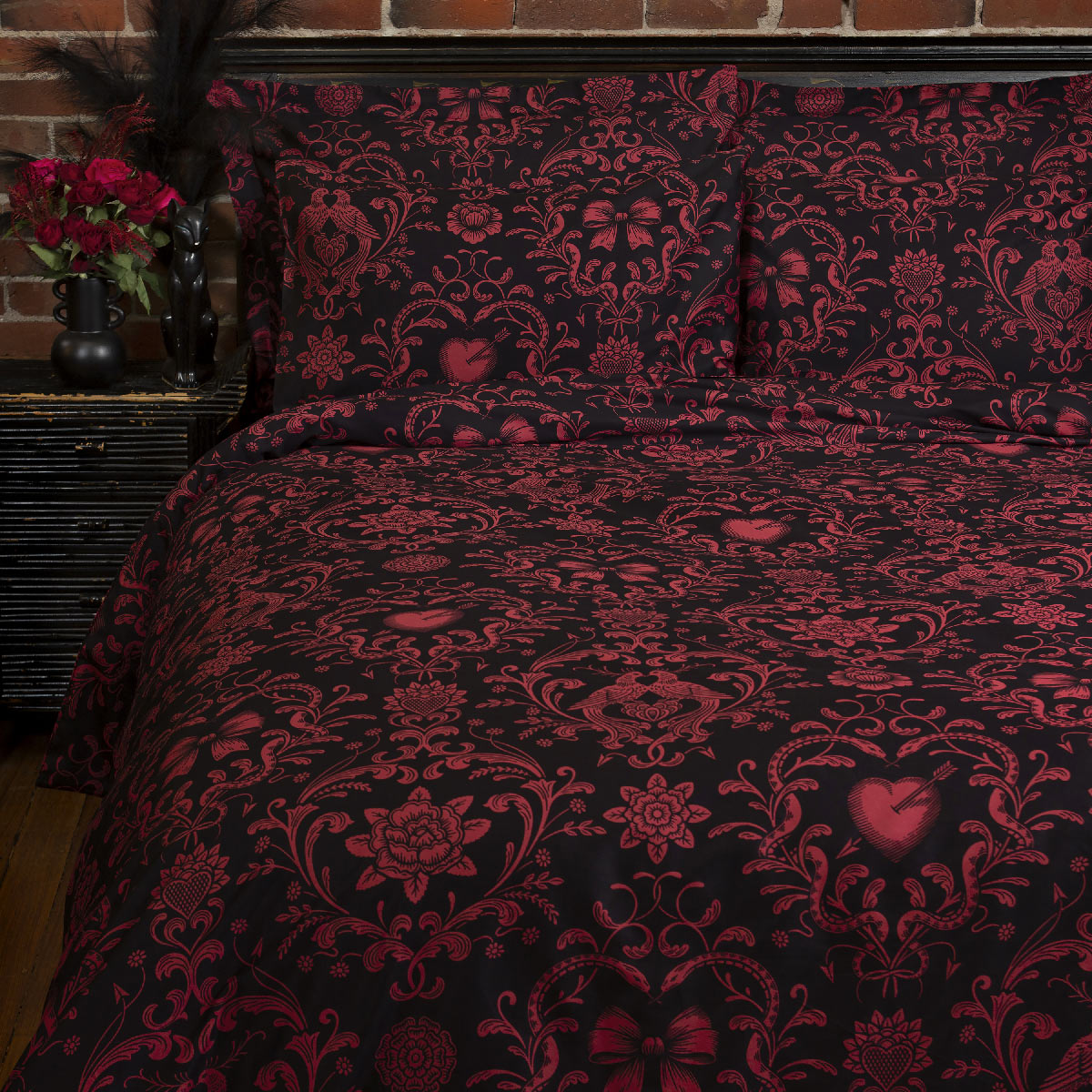 Love Bound Duvet Cover - Ink