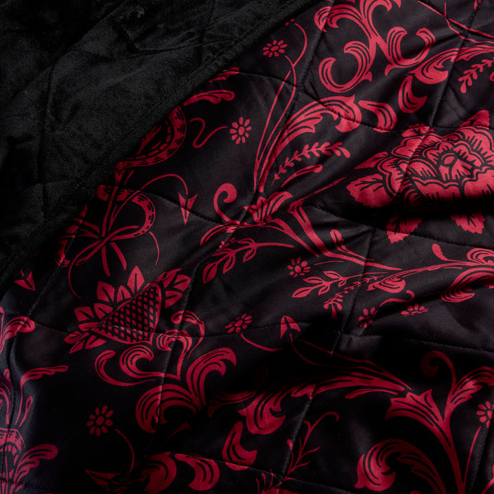 Love Bound Velvet Throw Blanket - Ink