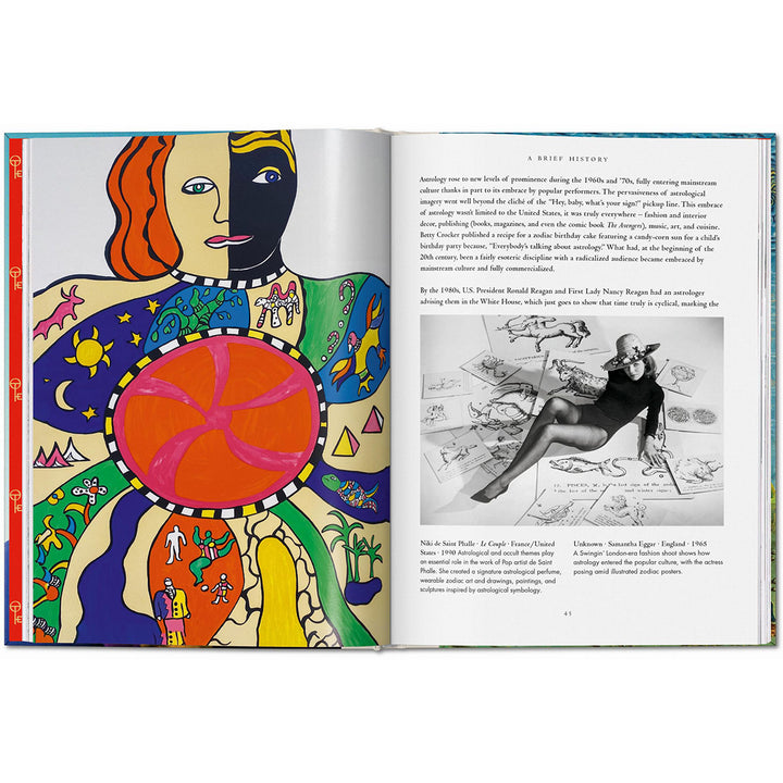 Inside page of Taschen's Library of Esoterica Book speaking to the history of astrology.