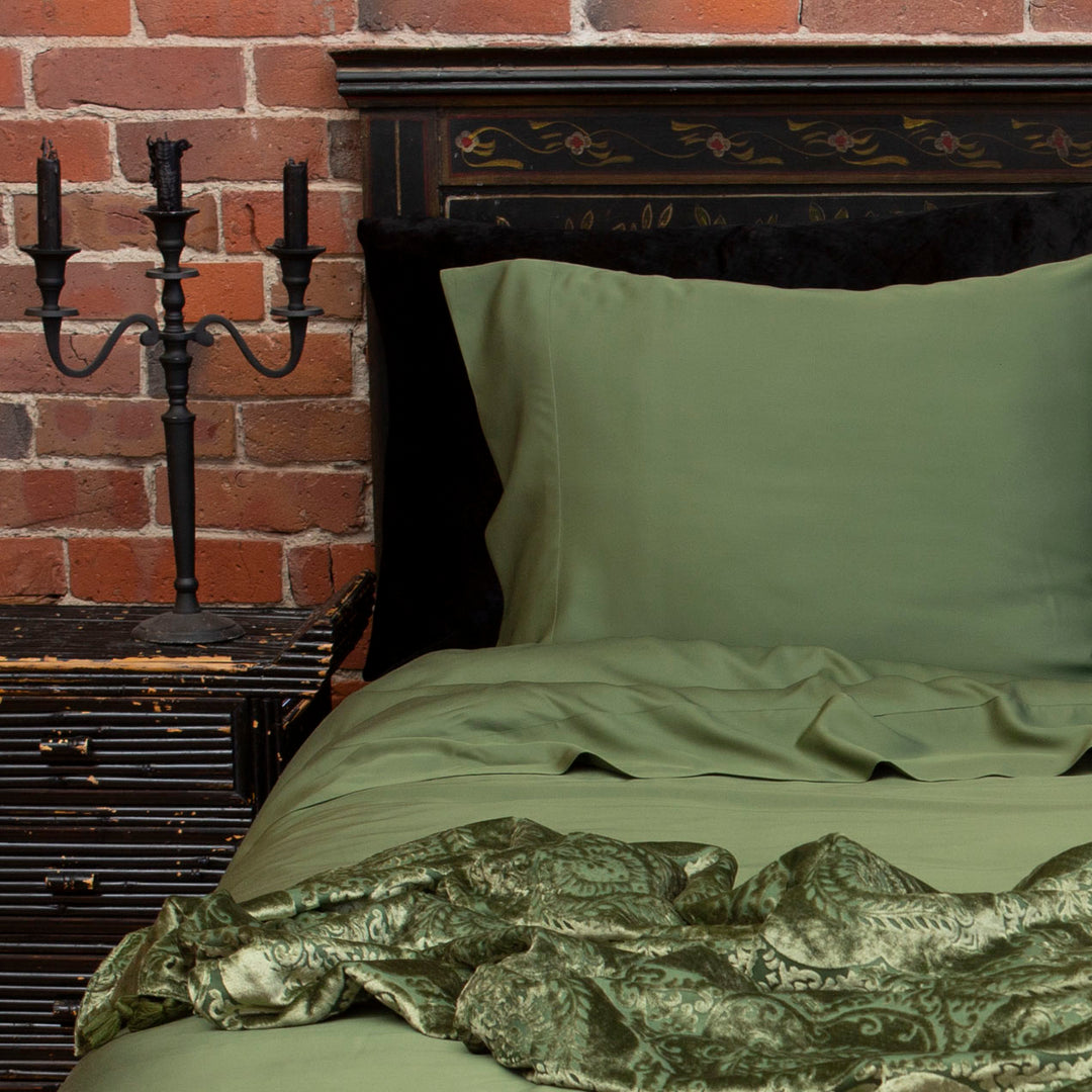 Moss Green bamboo pillowcases