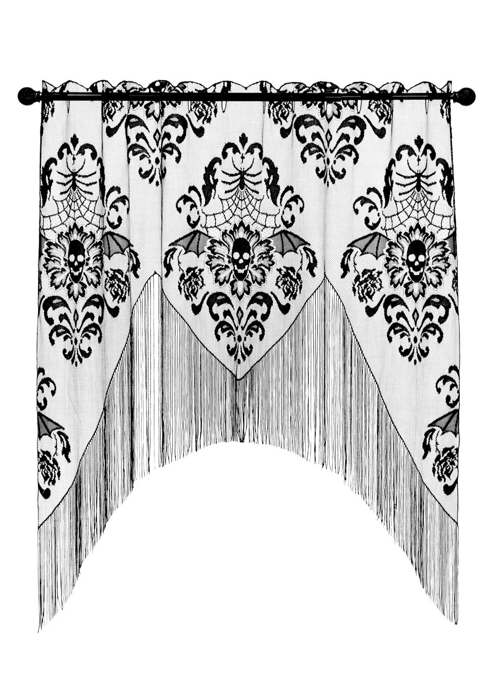 Halloween Damask Valence