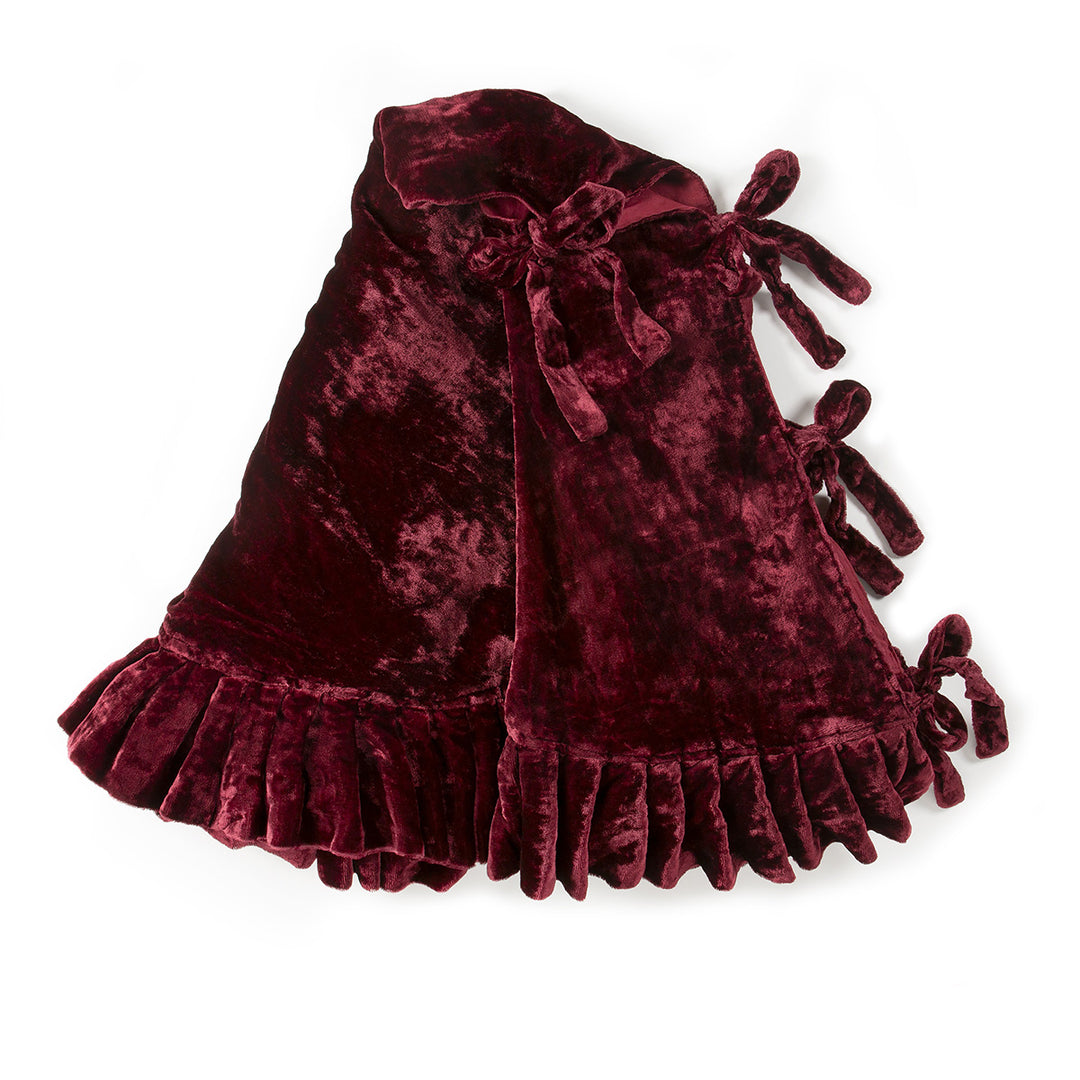 Velvet Tree Skirt - Ruby Red