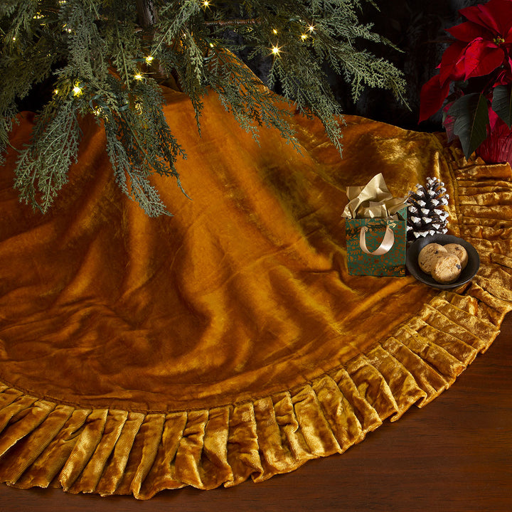 Velvet Tree Skirt - Gold