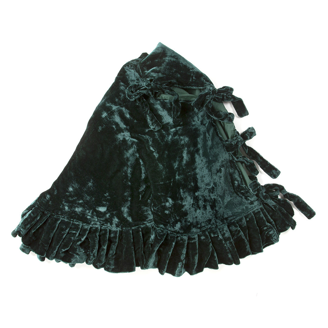 Velvet Tree Skirt - Forest Green