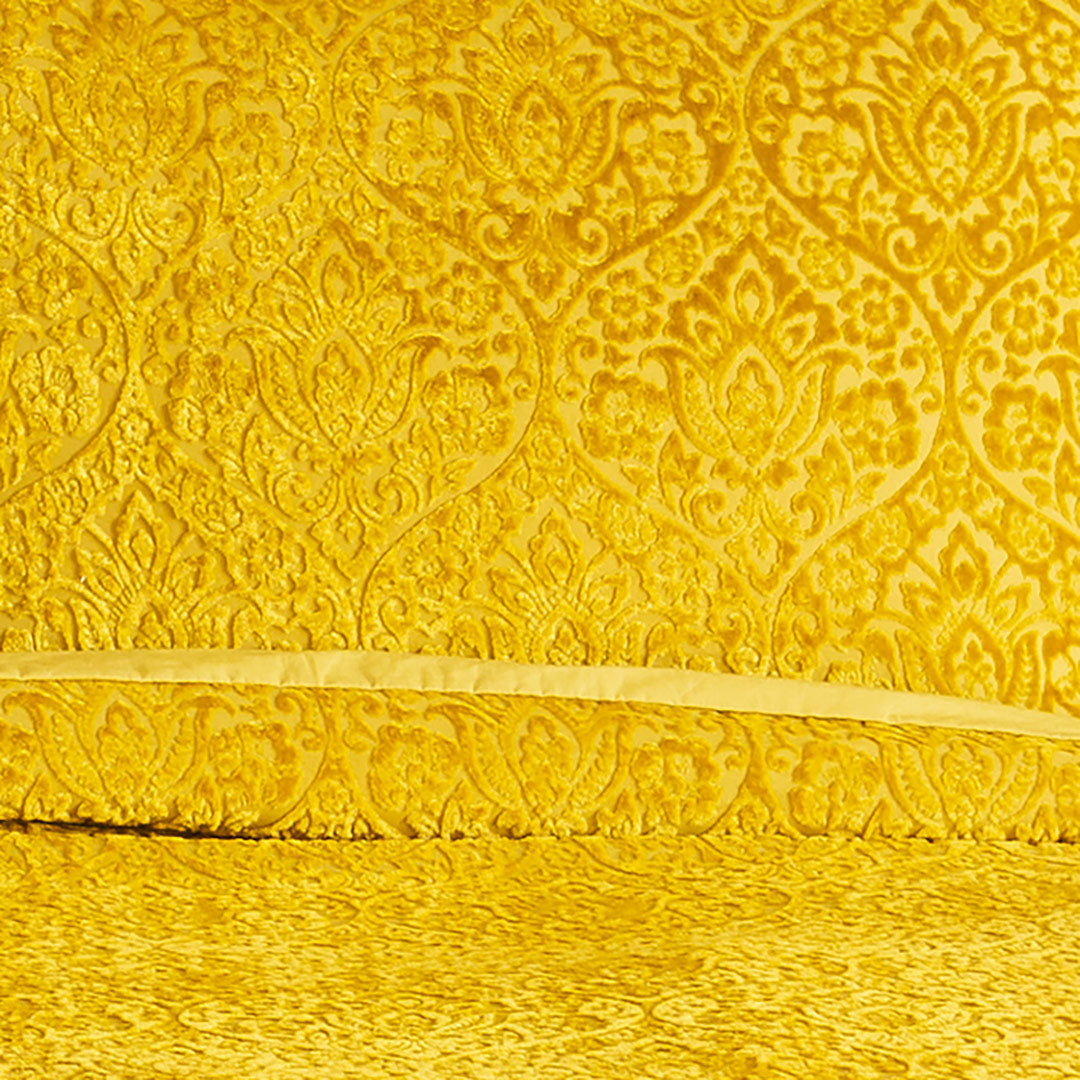 Damask Velvet Tablecloth - Citron