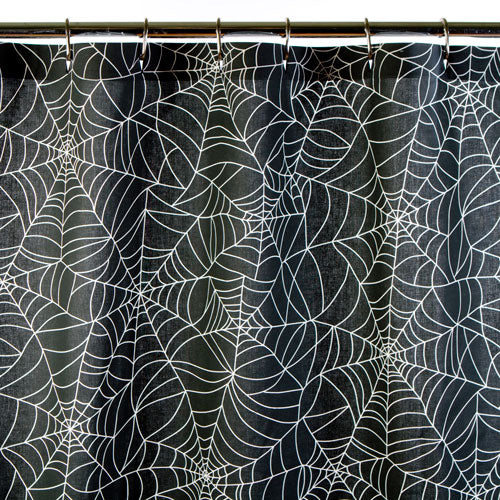 Spider Web Print Shower Curtain