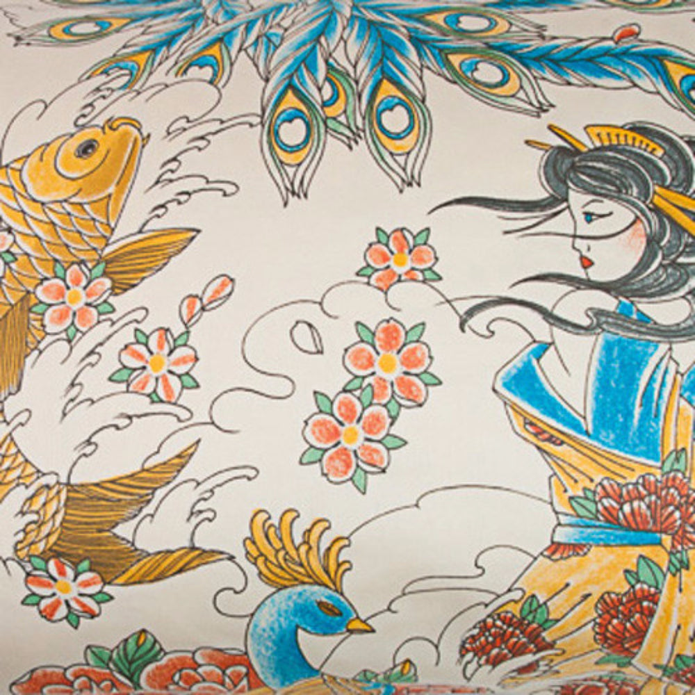 Geisha Garden Tattoo Comforter
