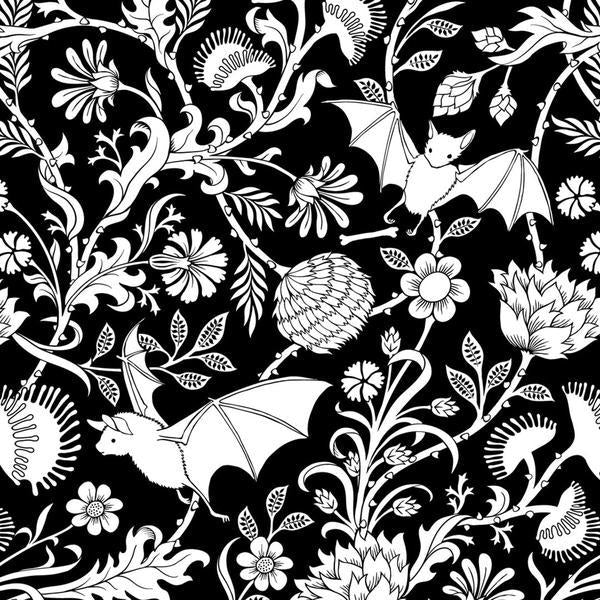 Kimono Robe, Elysian Fields, Bat Print