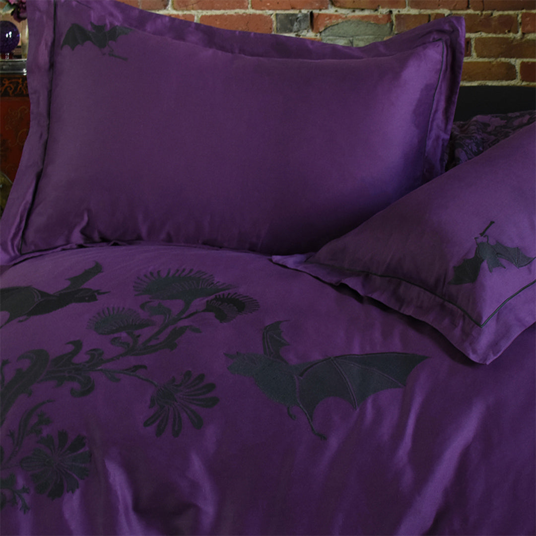 Night Flight Embroidery Duvet Cover