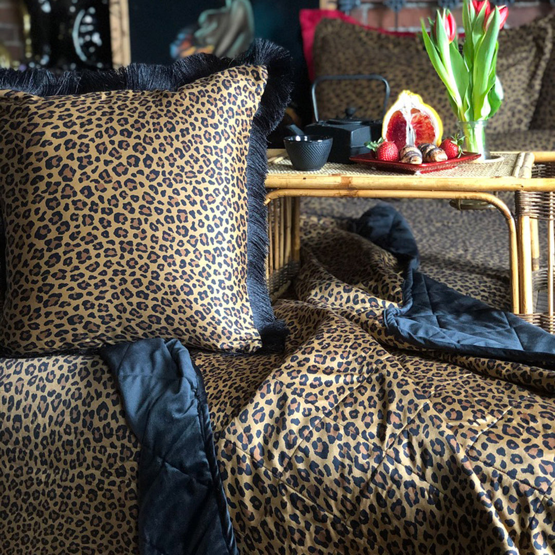 Wild Side Leopard Velvet Throw Pillow