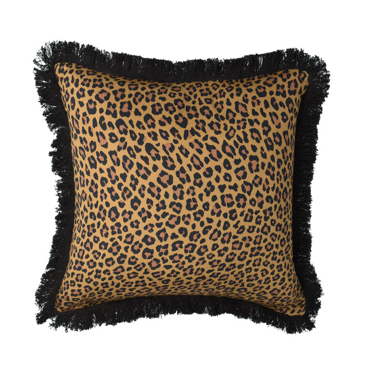Wild Side Leopard Velvet Throw Pillow