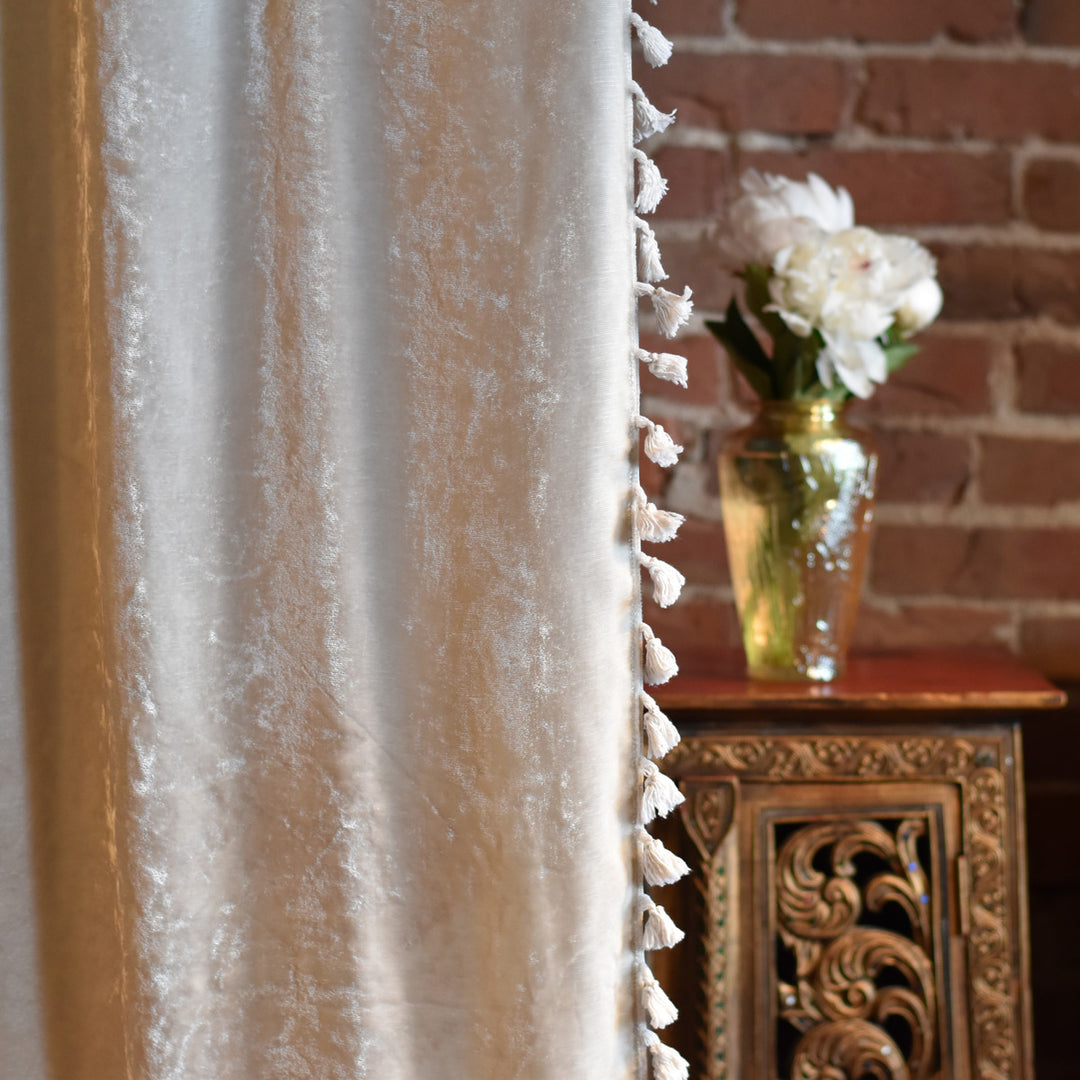 Ivory Velvet Curtain