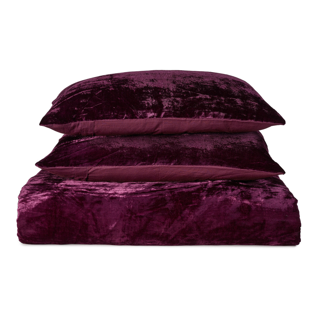 Purple Velvet Duvet Cover Set