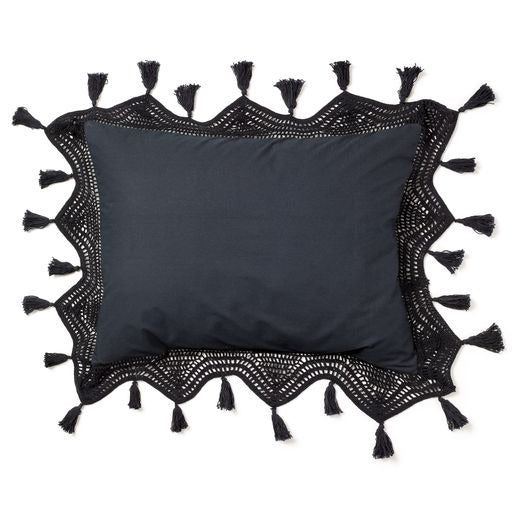 Crocheted Pillowcases Black